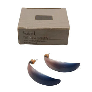 Avon Vintage 1986 Firebird Pierced Earrings Gradating Pink 1.75 in